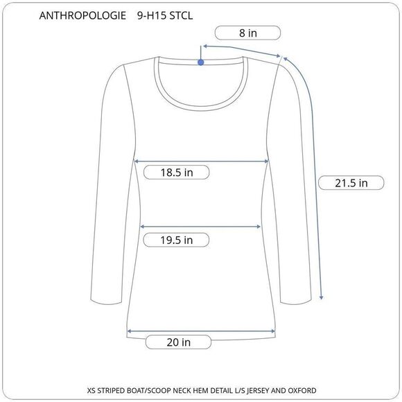 ANTHROPOLOGIE POSTCODE STRIPED LONG SLEEVE BOATNECK TOP POPLIN JERSEY SIZE XS - Picture 8 of 8